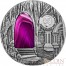 Niue Island MYSTERIES OF HOGWARTS HARRY POTTER series CRYSTAL ART $2 Silver coin Pink Crystal 2015 High Relief Antique finish 2 oz